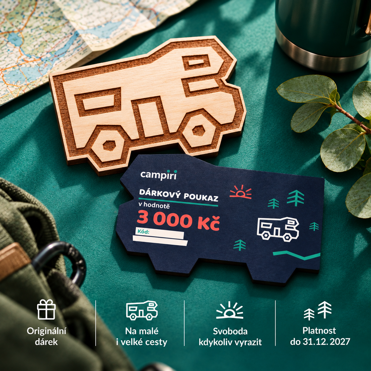Dárkový voucher na pronájem karavanu 3 000 Kč