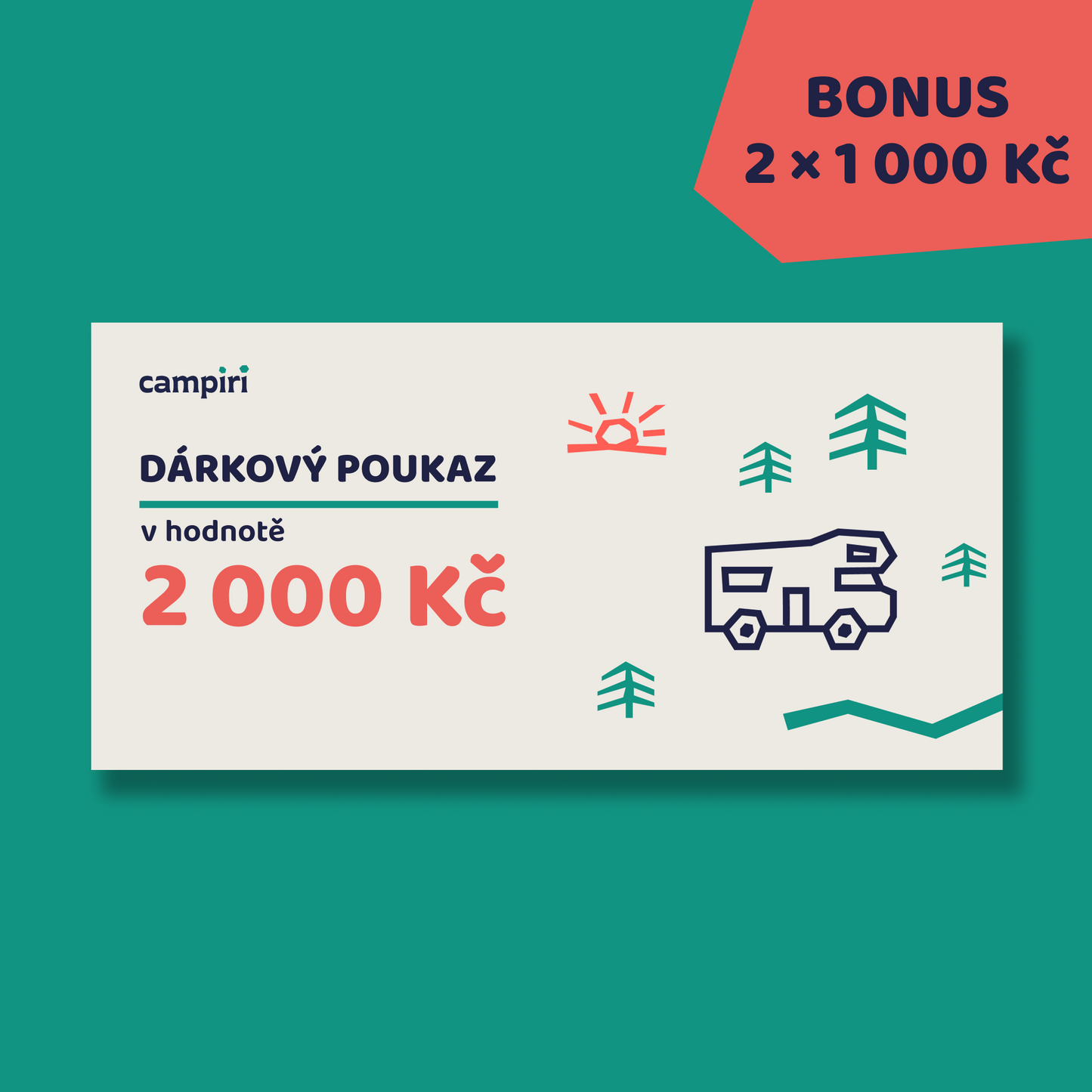 Voucher 2000 Kč + 2x1000 Kč zdarma