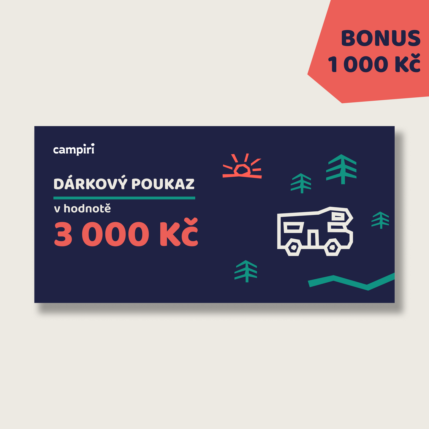 Voucher 3000 Kč + 1000 Kč zdarma
