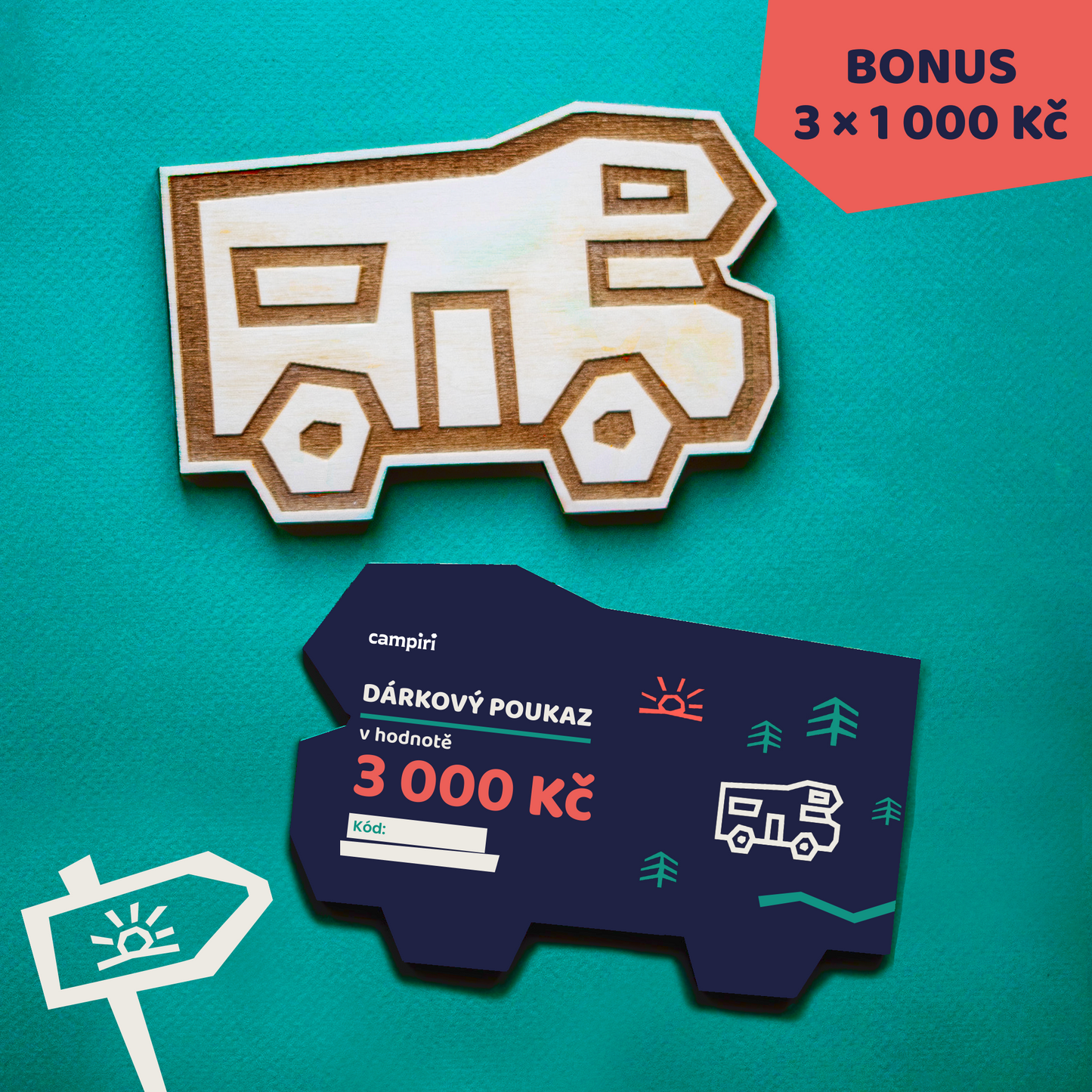 Voucher 3000 Kč + 3×1000 Kč zdarma
